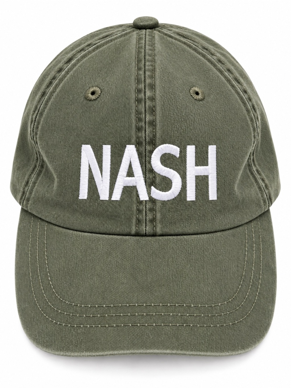 NASH Olive Green Dad Hat – Adams Upscale Baseball Cap